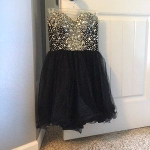 Short Black Sparkly Prom Dress